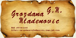 Grozdana Mladenović vizit kartica